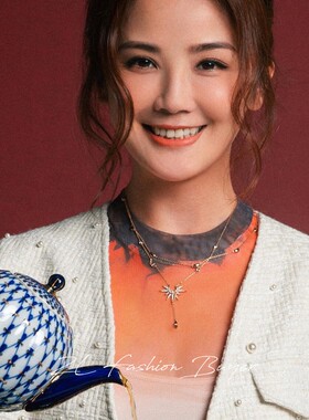 阿Sa同款自由女神Y字型垂感项链