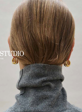 现货Lie Studio新款立体感三环拼接耳圈耳环百搭极简风官方授权