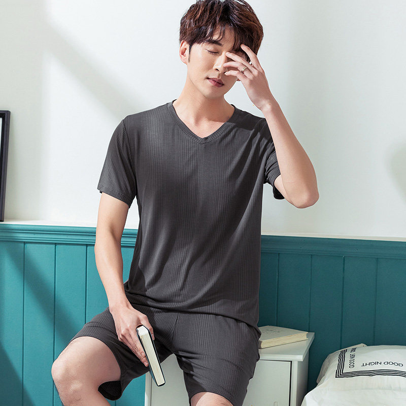 可外穿夏短袖薄款莫代尔休闲睡衣 芬诗漫睡衣/家居服套装