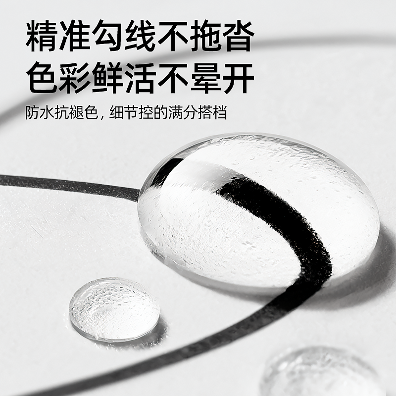 晨光双头记号笔勾线笔防水防油速干不掉色细头粗头工地专用油漆笔签名笔绘画彩色标记小学生美术专用勾线笔 - 图0