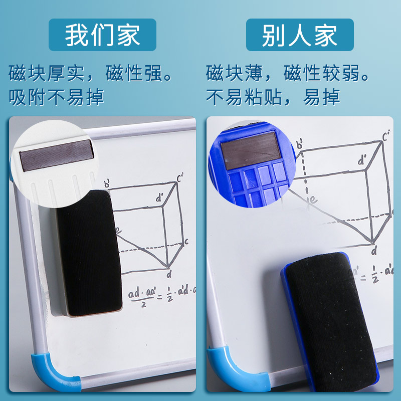 晨光大号白板擦黑板擦磁性可吸附刷子套装画板老师神器擦子玻璃儿童班吸尘专用教学教室无尘白板笔海绵粉笔擦 - 图2