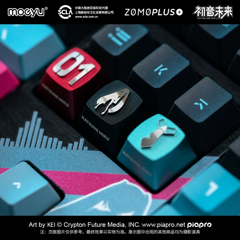 MoEYU Hatsune Miku Limited Metal Key Cathery Miku Personal Mechanical Keyboard Creative keycap