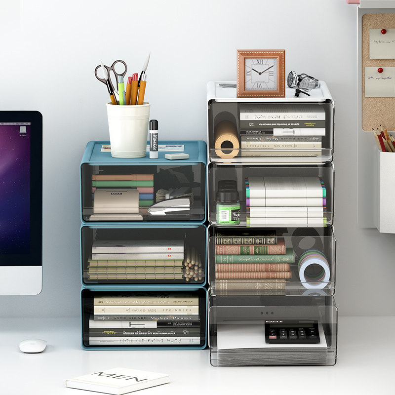 桌面收纳盒小抽屉式办公室书桌上置物架宿舍叠加箱文件柜储物盒子,淘宝优惠券,粉丝福利购,淘宝优惠卷