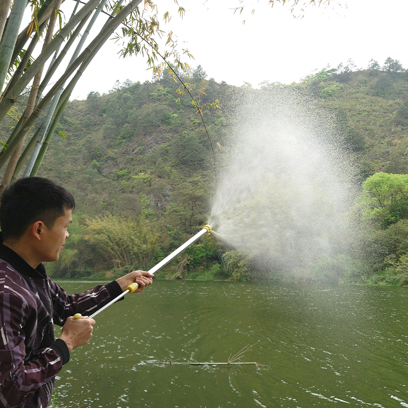 家用花园浇花浇菜水枪农用抽拉式喷枪果树打药喷雾器烧碱喷洒消毒 - 图0