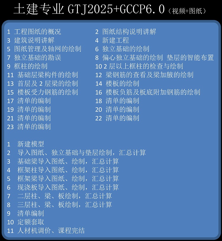 广联达土建筑模安装市政预算GTJ/GQI2021视频教程云计量价BIM造价 - 图3