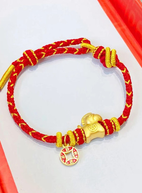 杭州灵隐马年红绳新款马年来才日进斗金红色手绳新中式手链好运绳