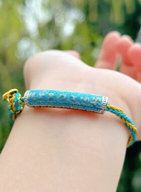 灵隐手绳平步青云手工编织可调节蓝色手绳