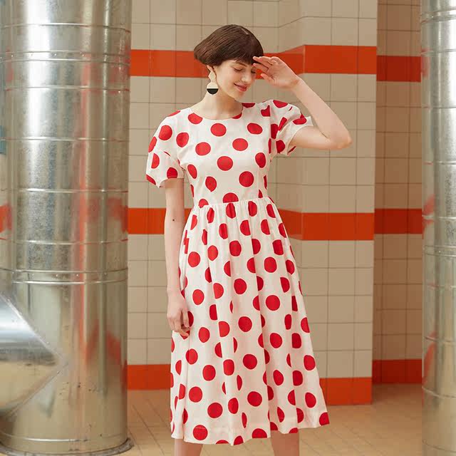 2024 summer long skirt design new polka dot holiday style