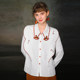Kamo Original Retro Contrast Color White Shirt