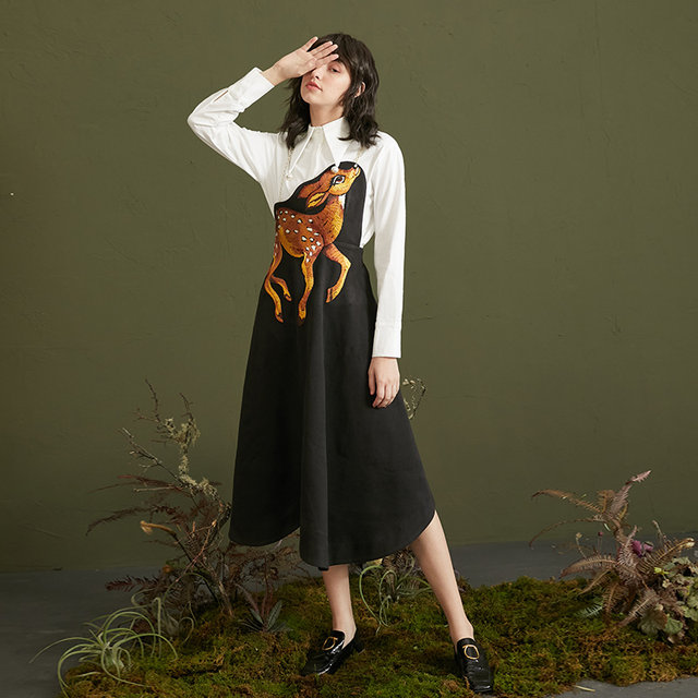 Designers wear niche elegant strap skirt