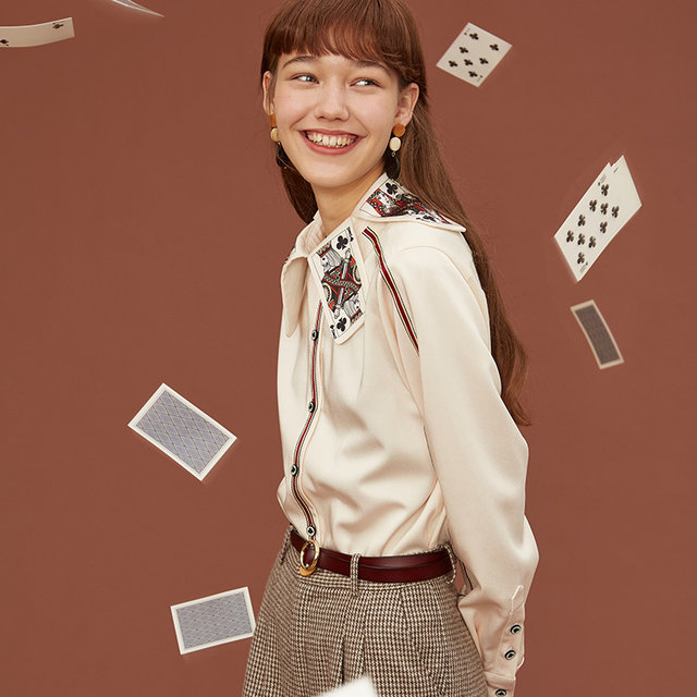 Original design fun playing card women's shirt