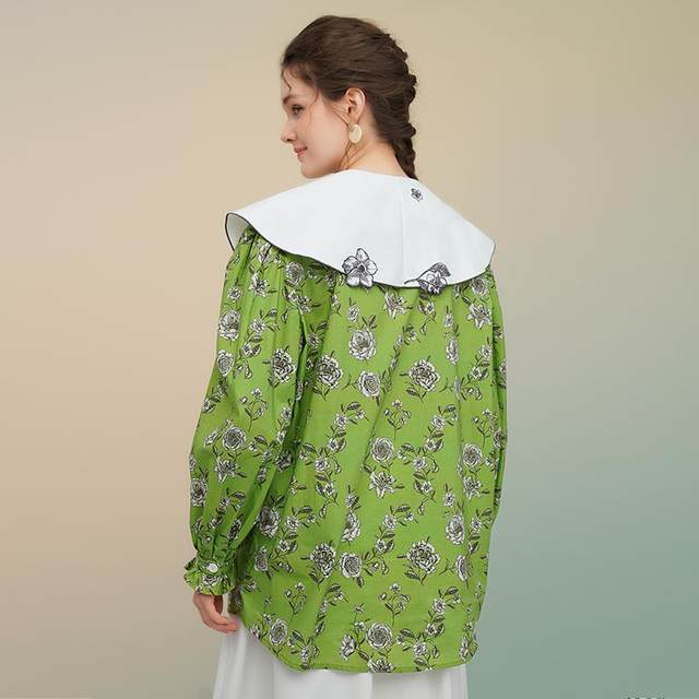 New Chinese style round neck button top