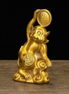 招财纯铜金属桌面生日礼品摆件
