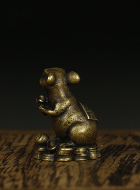 黄铜实心老鼠汽车开关挂件钥匙扣