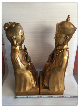 纯铜胡三狐三太爷太奶胡黄常蟒像佛像东北四大家族铜像家居摆件