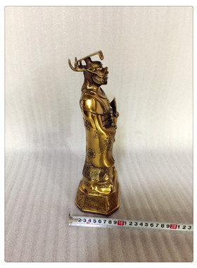 飞龙纯铜龙王爷广济龙王佛像家居工艺品黄铜桌面摆件