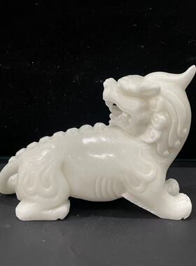 天然玉石谛听摆件华山谛听地藏王坐骑独角神兽家居客厅工艺品摆设