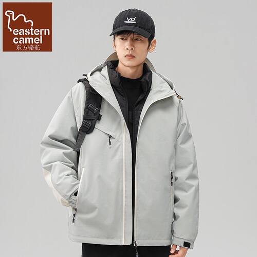 东方骆驼羽绒服冬季新款时尚百搭潮流男款中青年学生工装保暖外套 - 图2