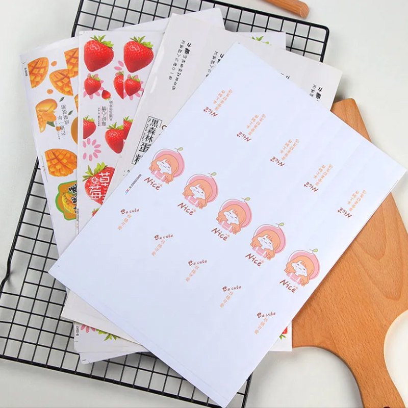 ins风手绘卡通装饰贴纸通用创意可爱甜点吐司盒子烘焙包装不干胶