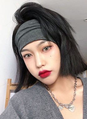 ins休闲超宽欧美风洗脸束发带