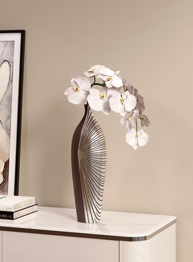 入户玄关装饰摆件电视柜壁龛高带绿植花瓶客厅家居装饰轻奢高级感