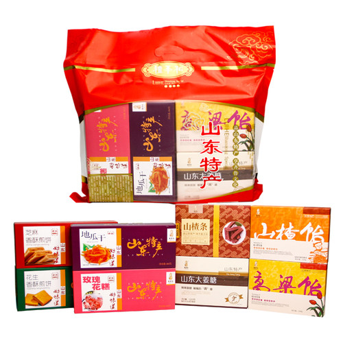 山东特产土特产济南礼季和760g大礼包盒装高粱饴煎饼济南特色名吃 - 图1