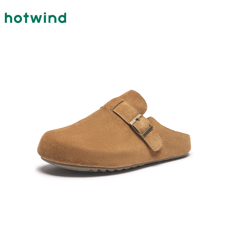 热风男鞋2026年春季新款复古勃肯鞋百搭平底包头拖鞋一脚蹬鞋子男,淘宝优惠券,粉丝福利购,淘宝优惠卷