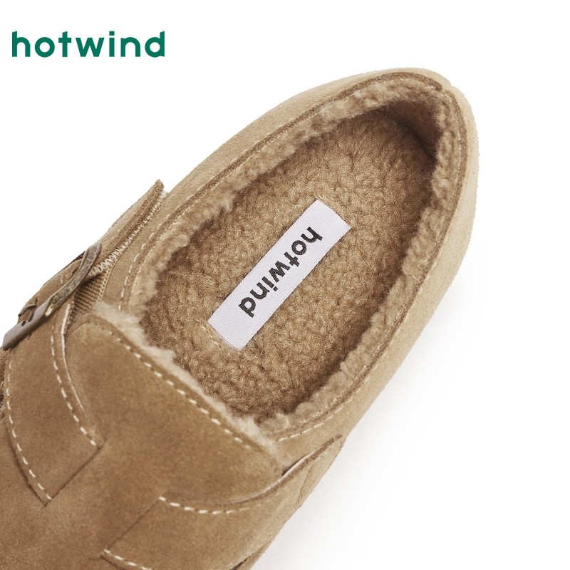 热风勃肯鞋软木鞋女25冬季新款舒适通勤毛毛鞋复古百搭休闲棉鞋女,淘宝优惠券,粉丝福利购,淘宝优惠卷