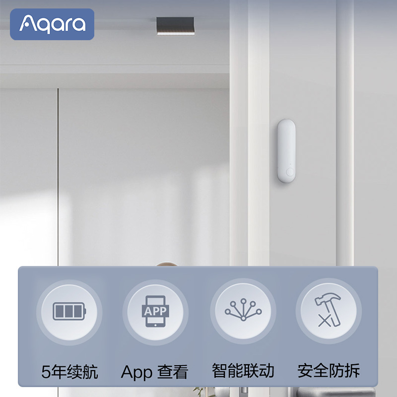 Aqara绿米联创门窗传感器P1智能无线防盗HomeKit感应门磁报警器-图0