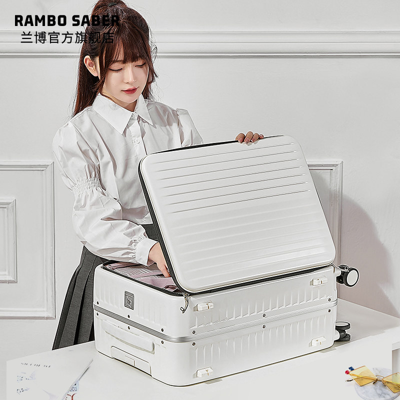 rambo新款前开盖女侧开男拉杆箱 rambosaber旅行箱