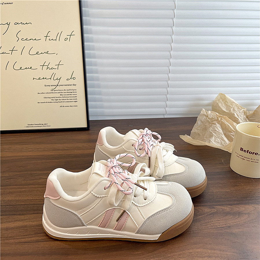 易少年 港风小白鞋女ins学生百搭运动休闲板鞋2025冬季新款德训鞋,淘宝优惠券,粉丝福利购,淘宝优惠卷