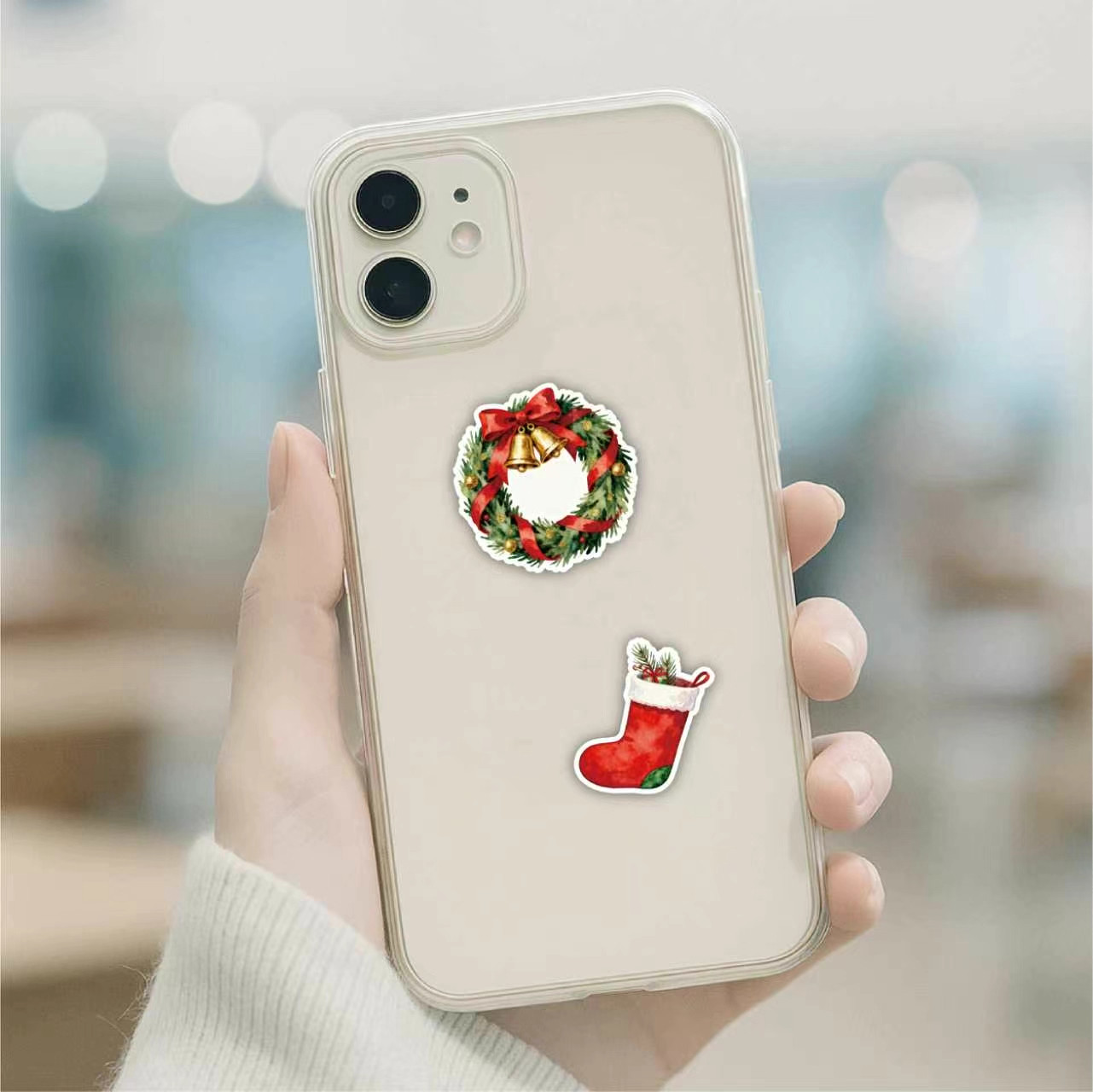 120张复古圣诞节贴纸笔记本电脑手账本手机壳ipad水杯装饰贴画