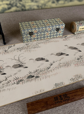 王守谦千雁图花鸟古画名家手卷