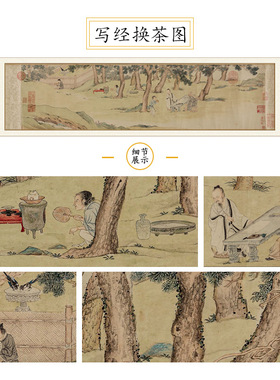 仇英赵孟頫写经古代名画宣纸