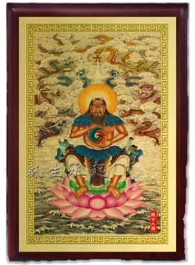 盘古神像摆件 上古人物画像供奉挂画制作