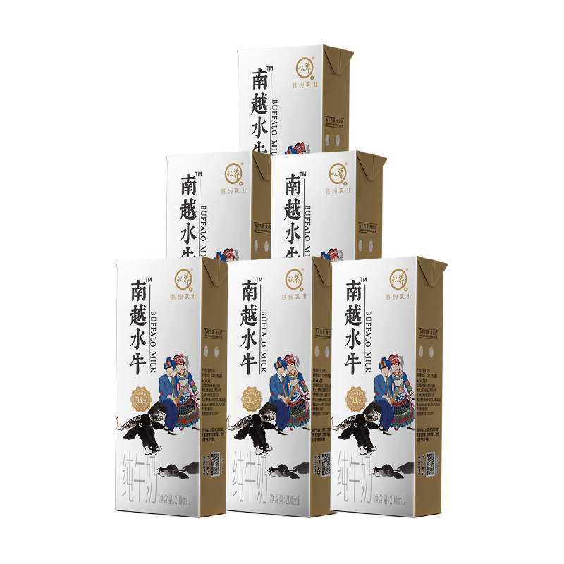 悠纯南越水牛奶新鲜200ml*5盒水牛奶青少年儿童营养早餐全脂纯奶