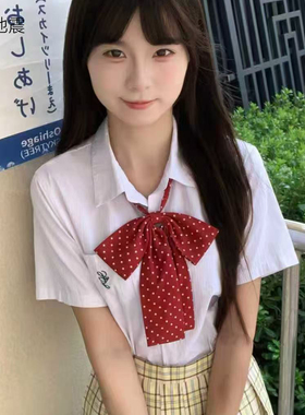 心脏地震JK制服波点领结女小物