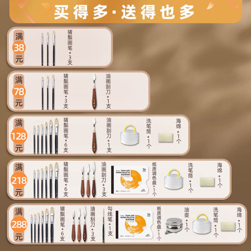 凤凰画材油画颜料170ML套装大只50调色油画框板白色美术生画画涂料初学者绘画油彩染料专业绘专业工具涂料 - 图3