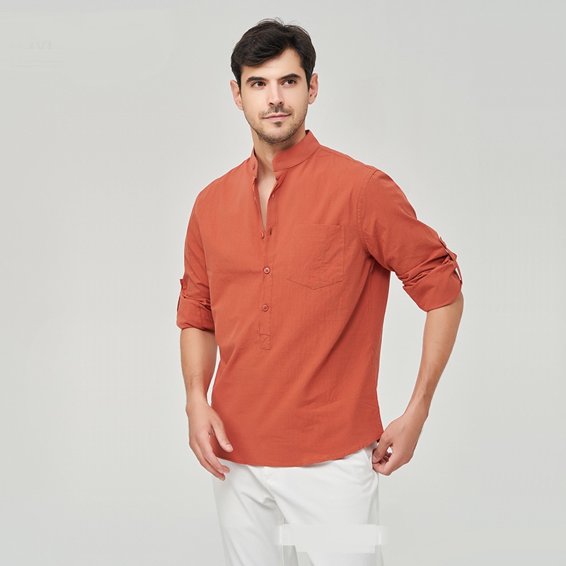 New men clothing shirts casual long-sleeved shirt 休闲衬衫男 - 图1