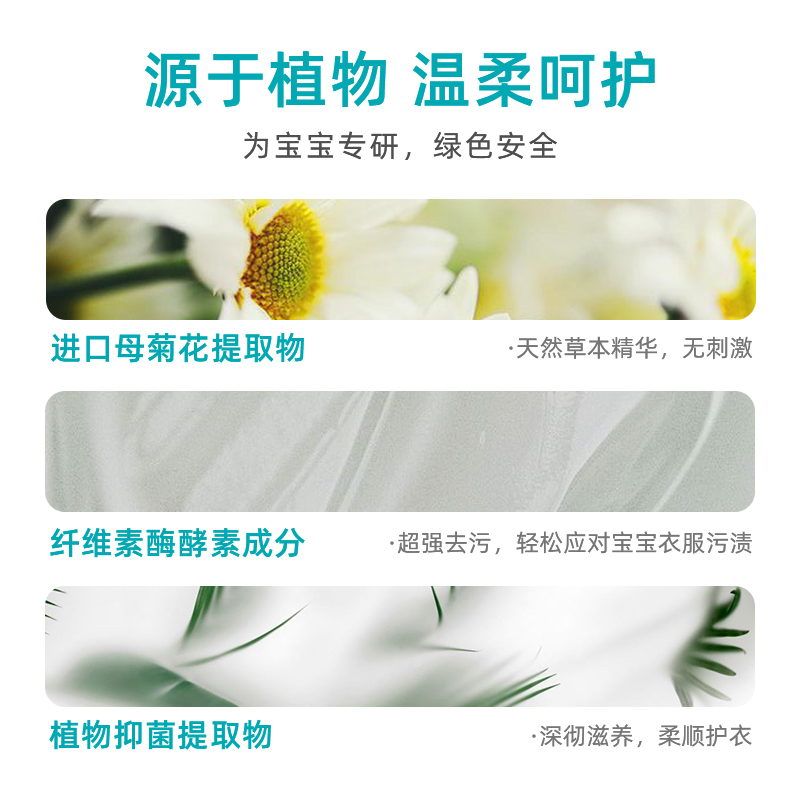 wickle婴儿洗衣液新生宝宝专用儿童抑菌酵素持久留香便携装90ml-图3