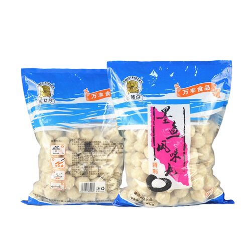 A级金猪仔墨鱼丸5斤装万丰正宗手打花枝丸火锅烧烤麻辣烫冷冻食材 - 图0