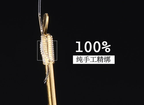 钓来钓趣无倒刺金袖绑好双钩成品子线纯手工定制20副黑坑鲫鱼专用 - 图2
