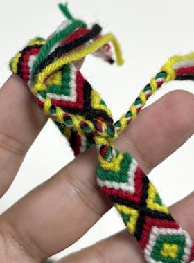 西藏原创纯手工编织手绳祝福五彩绳男女情侣款手链