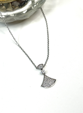 韩国东大门s925银项链满钻小群子吊坠女高级感生日礼物