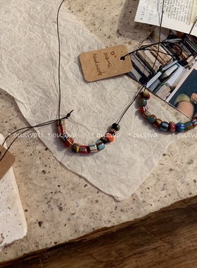 ouswa原创是【目光】是风 万物诗篇的幻觉如你小众极简锁骨链项链