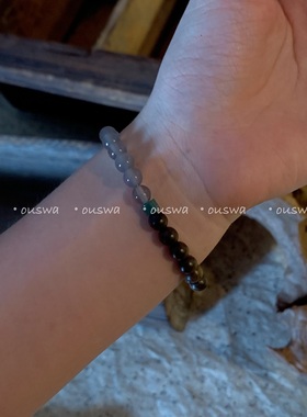 沉香复古手串ouswa蓝水翡翠原创