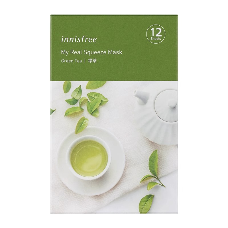 innisfree悦诗风吟面膜悦享鲜萃绿茶石榴精华补水保湿滋润面膜