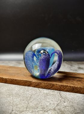 创意海洋水晶球小摆件彩色琉璃工艺品客厅家居鱼缸造景手办装饰品