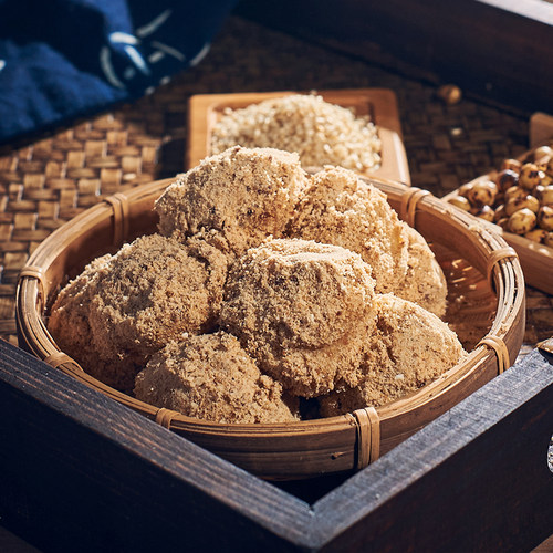 温州苍南特产冬至节金团汤圆纯手工豆粉麻糍糯米嫩糕大力丸卵汤糍 - 图2