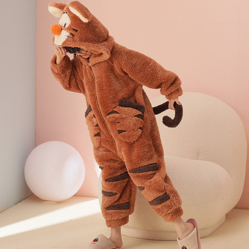 连体女童秋冬季法兰绒公主睡衣 珊妤睡衣/家居服套装